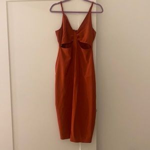 Abercrombie red Medium midi dress with cutouts